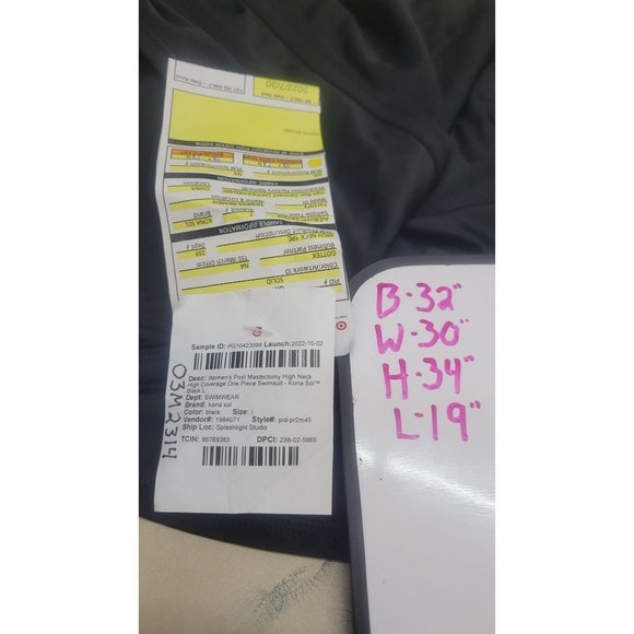 Women's Post Mastectomy Full Coverage One Piece Swimsuit Kona Sol Black Large - Picture 4 of 8